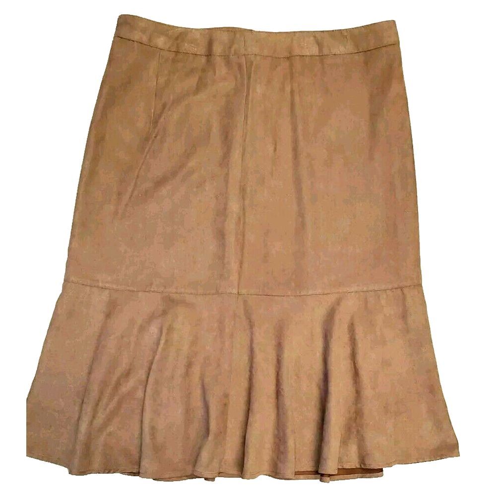 I N. Studio Beautiful Polyester Skirt Size 12 Beige